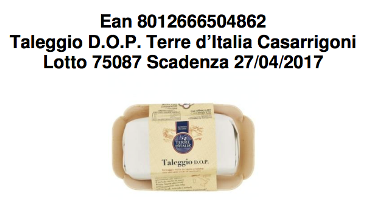 Read more about the article Ancora rischio Listeria per i consumatori! Richiamato Taleggio DOP Casariggoni