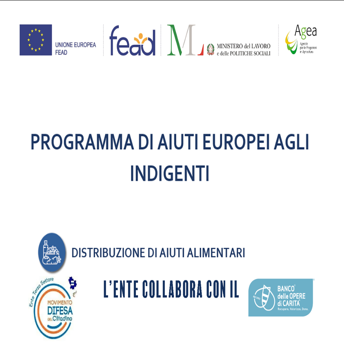 Al momento stai visualizzando PROGRAMMA DI AIUTI EUROPEI AGLI INDIGENTI